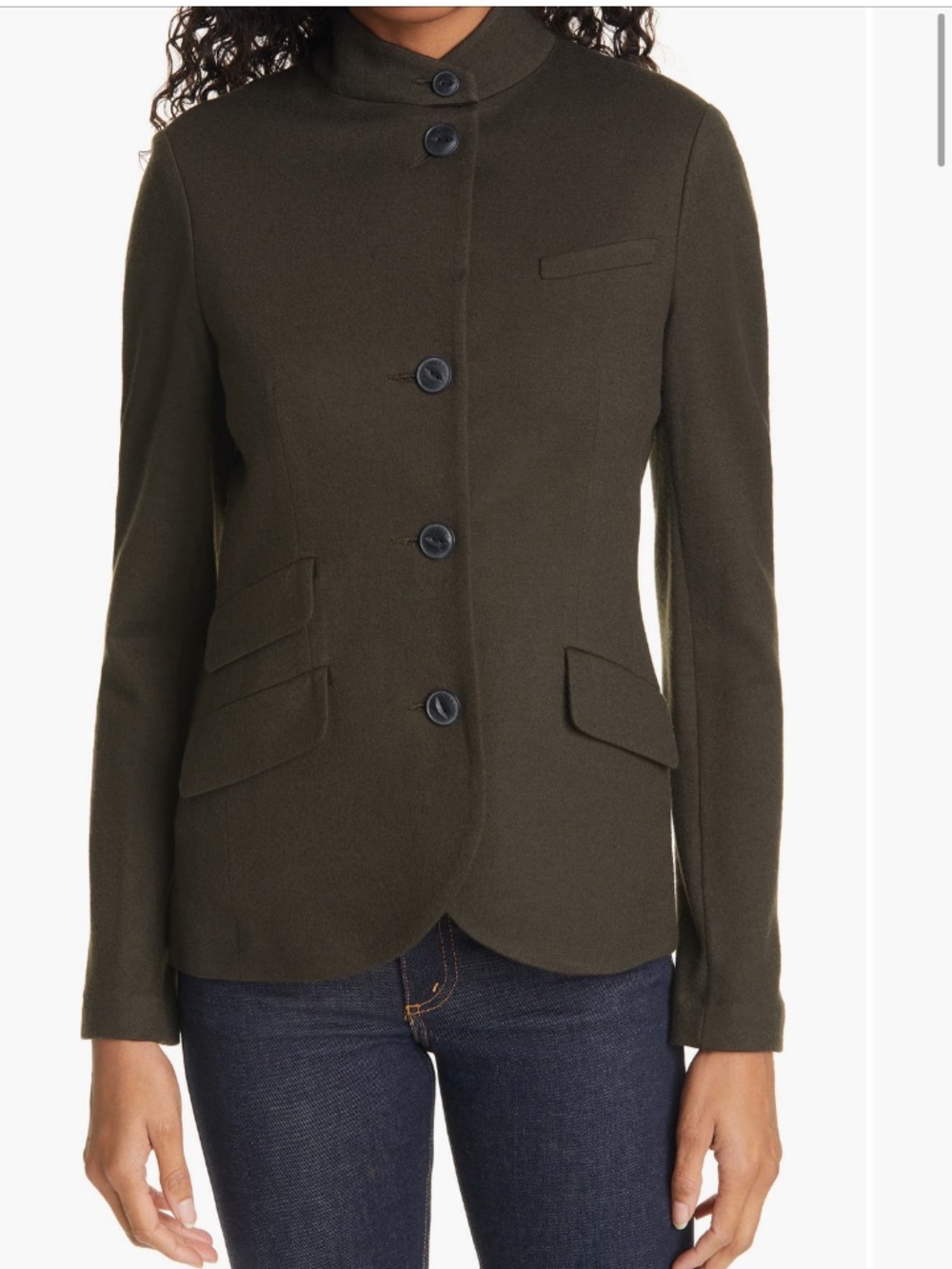 Rag & Bone Slade Wool Blazer size 12 army green